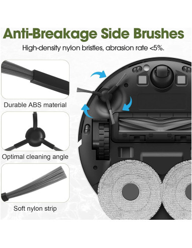 21 Piezas Repuesto DrRobor para Dreame X30 Ultra y L10s