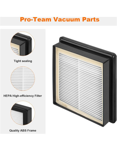 Filtro HEPA 107315 HomeInn para Aspiradoras ProTeam - Paquete de 2