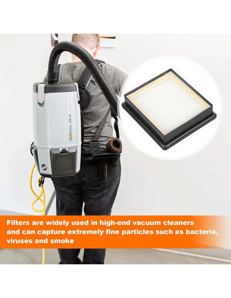 Filtro HEPA 107315 HomeInn para Aspiradoras ProTeam - Paquete de 2