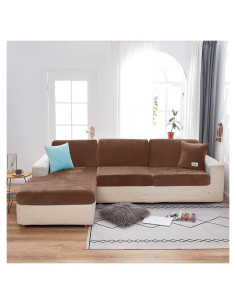 Funda de Sofá Universal Jonuiony Café Oscuro Resistente