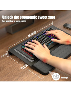Soporte Ergonómico para Teclado Haonon con Reposamuñecas 2