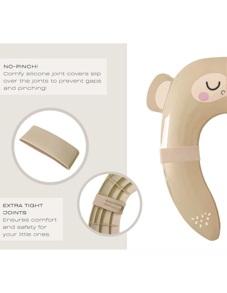 Asiento de Inodoro Portátil Hippypotamus para Niños Beige