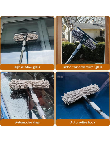 Limpiador de Ventanas 2 en 1 Tockrop con Raspador y Extensión 4.3m