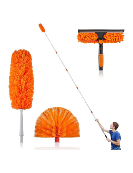 Kit de Limpieza de Ventanas VINGLI con Polo Extensible 1.22-7.32m