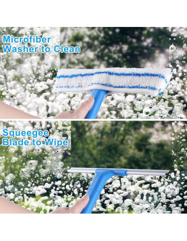 Kit de Limpieza de Ventanas Mitclear con Mango Telescópico 145 cm