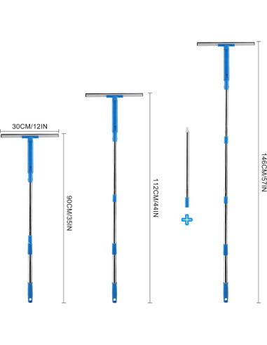 Kit de Limpieza de Ventanas Mitclear con Mango Telescópico 145 cm