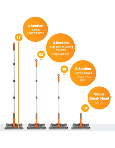 Limpiador de Ventanas ARTIPOLY 2 en 1 Telescópico 165 cm