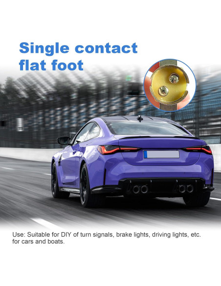 Portalámpara de Bombilla de Coche Augeny BA15D Largo - Metal