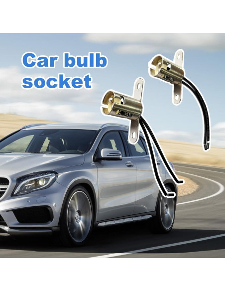 Portalámpara de Bombilla de Coche Augeny BA15D Largo - Metal