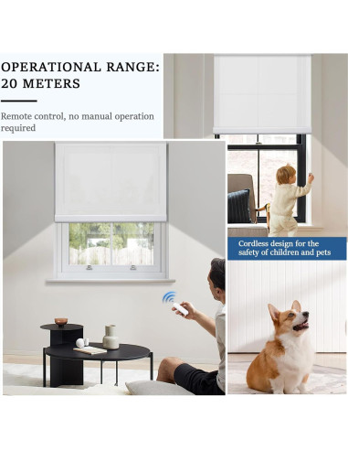 Persiana Motorizada Grandekor Blackout 89x183 cm Control Remoto