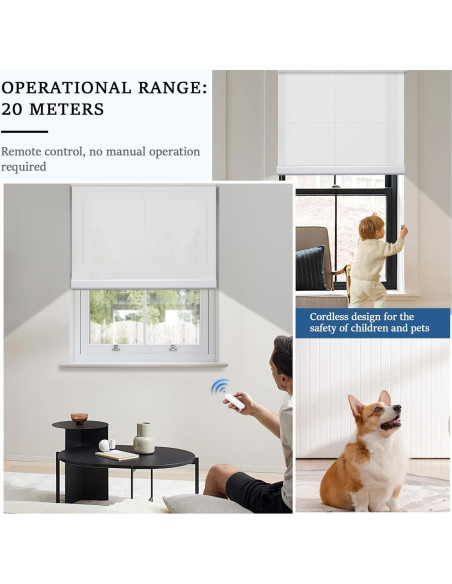 Persiana Motorizada Grandekor Blackout 89x183 cm Control Remoto