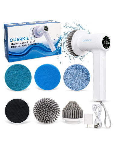 Limpiador Eléctrico de Espinillas QUARKIE con 5 Cabezas y LED