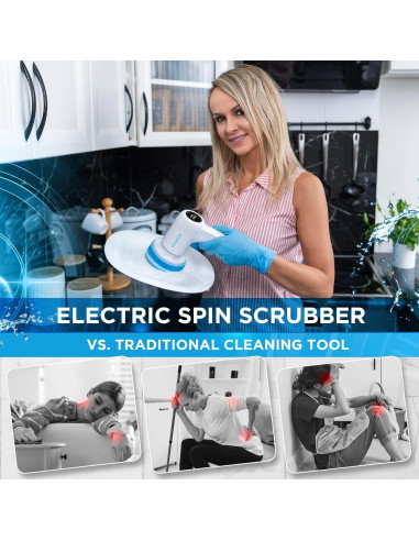 Limpiador Eléctrico de Espinillas QUARKIE con 5 Cabezas y LED