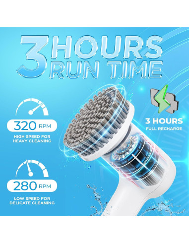 Limpiador Eléctrico de Espinillas QUARKIE con 5 Cabezas y LED