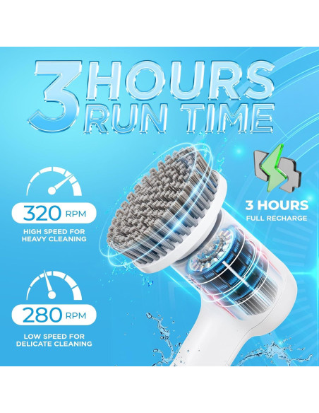 Limpiador Eléctrico de Espinillas QUARKIE con 5 Cabezas y LED