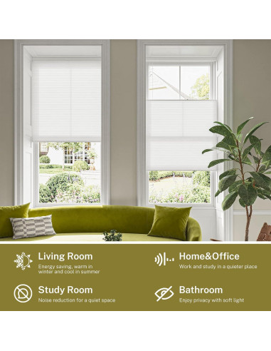 Persianas Celulares Sin Cuerda Moonice 55.88x121.92 cm Filtrando Luz