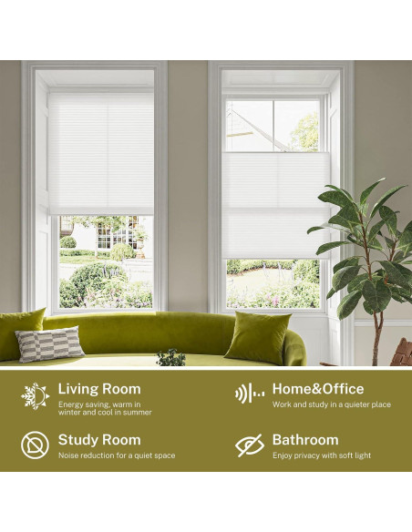 Persianas Celulares Sin Cuerda Moonice 55.88x121.92 cm Filtrando Luz Persianas Celulares Sin Cuerda Moonice 55.88x121.92 cm Filtrando Luz