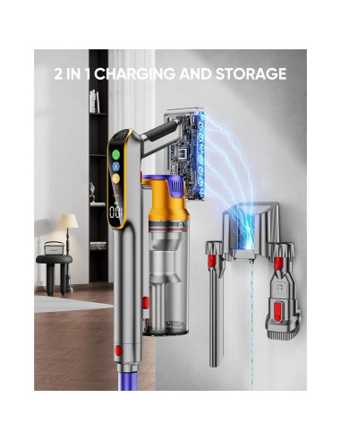 Aspiradora Inalámbrica DIFFULL V20 580W 48KPA 60 Min 1.8L