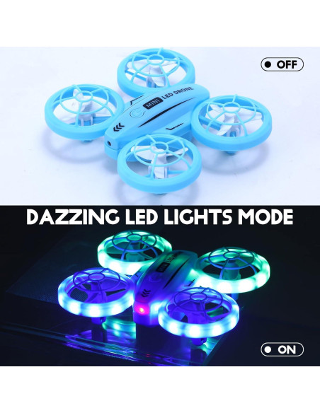 Mini Drone GoolRC M2 Azul RC LED para Niños con Volteretas