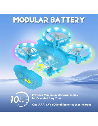 Mini Drone GoolRC M2 Azul RC LED para Niños con Volteretas