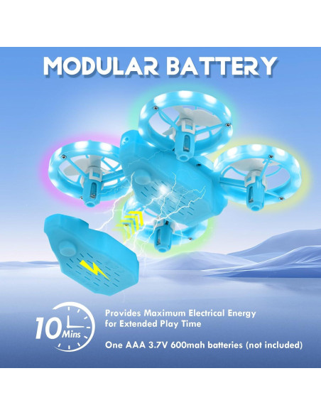 Mini Drone GoolRC M2 Azul RC LED para Niños con Volteretas