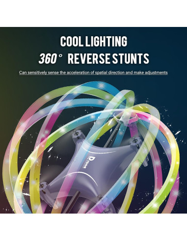 Dron Cuadricóptero ROUSKY BG022 con Control Remoto y LED