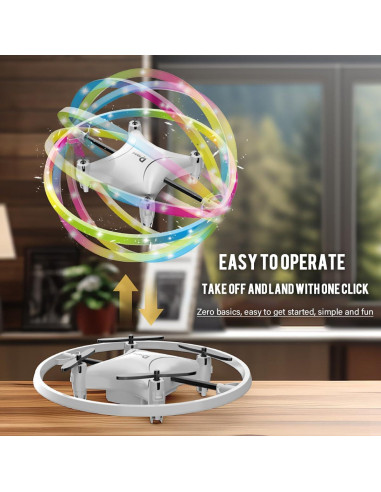 Dron Cuadricóptero ROUSKY BG022 con Control Remoto y LED