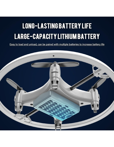 Dron Cuadricóptero ROUSKY BG022 con Control Remoto y LED