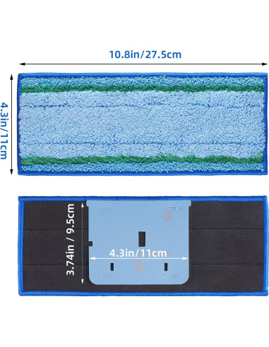 8 Almohadillas de Mopa Microfibra Boao para iRobot Braava Jet M6