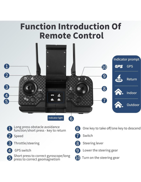 Drone GPS 4K Awaiymi Plegable con 2 Baterías y Cámara