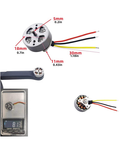Motores Sin Escobillas 2PCS para Drone SYMA X650 X500pro HS175D