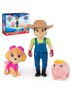 Figuras de Paw Patrol Skye, Farmer Yumi y Cerdito - Juguetes
