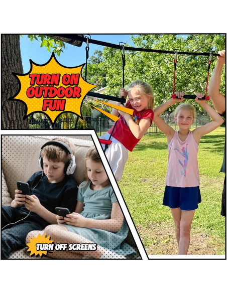 Curso de Obstáculos Ninja Hapfan para Niños 15.24m al Aire Libre