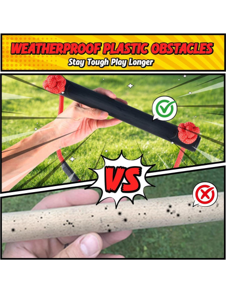 Curso de Obstáculos Ninja Hapfan para Niños 15.24m al Aire Libre