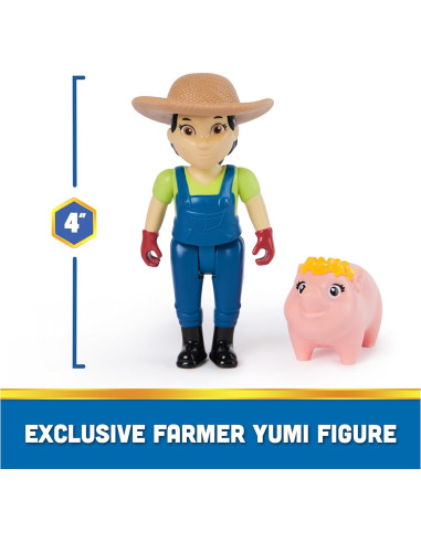 Figuras de Paw Patrol Skye, Farmer Yumi y Cerdito - Juguetes