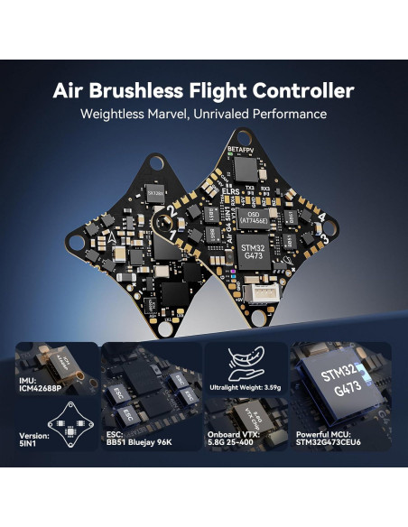 Drone BETAFPV Air65 Whoop Brushless 1S 65mm con Cámara FPV