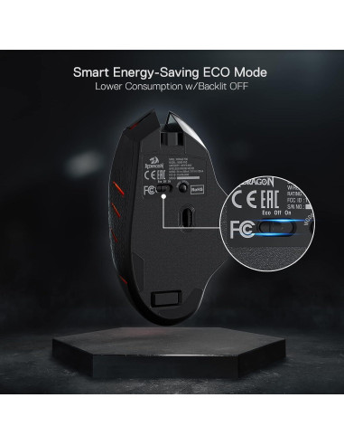 Redragon M690 PRO Ratón Gaming Inalámbrico 8000 DPI Rosa