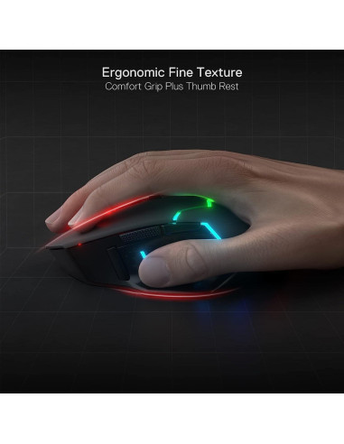 Redragon M690 PRO Ratón Gaming Inalámbrico 8000 DPI Rosa