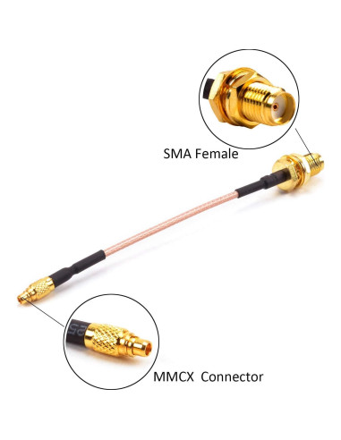 Adaptador de Antena FPV FPVKing MMCX a SMA Femenino 95mm