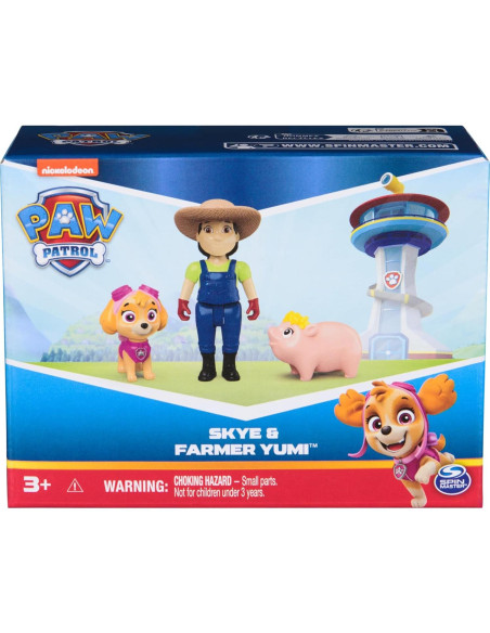 Figuras de Paw Patrol Skye, Farmer Yumi y Cerdito - Juguetes