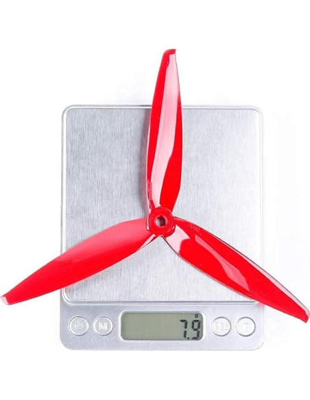 Hélices Gemfan 7" 3 Palas para Drones FPV 8pcs Amarillo y Rojo