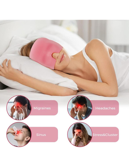 Gorro de Gel Enfriador FDBTL para Alivio de Migraña - Negro
