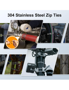 Bridas Metálicas Deecam 100PCS 30 cm Acero Inoxidable Alta Resistencia 2