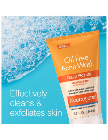 Limpiador Facial Neutrogena 124 ml Sin Aceite para Acné 2% Ácido Salicílico