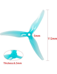 Hélices Gemfan 51477 5.1" 3 Palas para Drone FPV 5mm 2