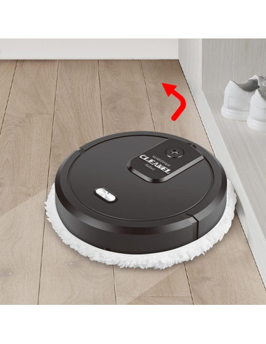 Robot Aspiradora y Mopa Xianikoho 25cm Negro 2 en 1 Inteligente