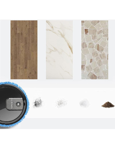 Robot Aspiradora y Mopa Xianikoho 25cm Negro 2 en 1 Inteligente