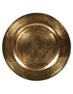 Plato Cargador Palais Dinnerware 33 cm Dorado Cepillado (Juego de 4)