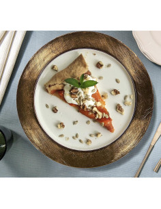 Plato Cargador Palais Dinnerware 33 cm Dorado Cepillado (Juego de 4) 2