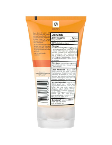 Limpiador Facial Neutrogena 124 ml Sin Aceite para Acné 2% Ácido Salicílico